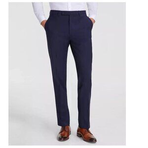 NEW Calvin Klein Men's Slim-Fit Wool-Blend Stretch Suit Pants Navy Size W44xL30